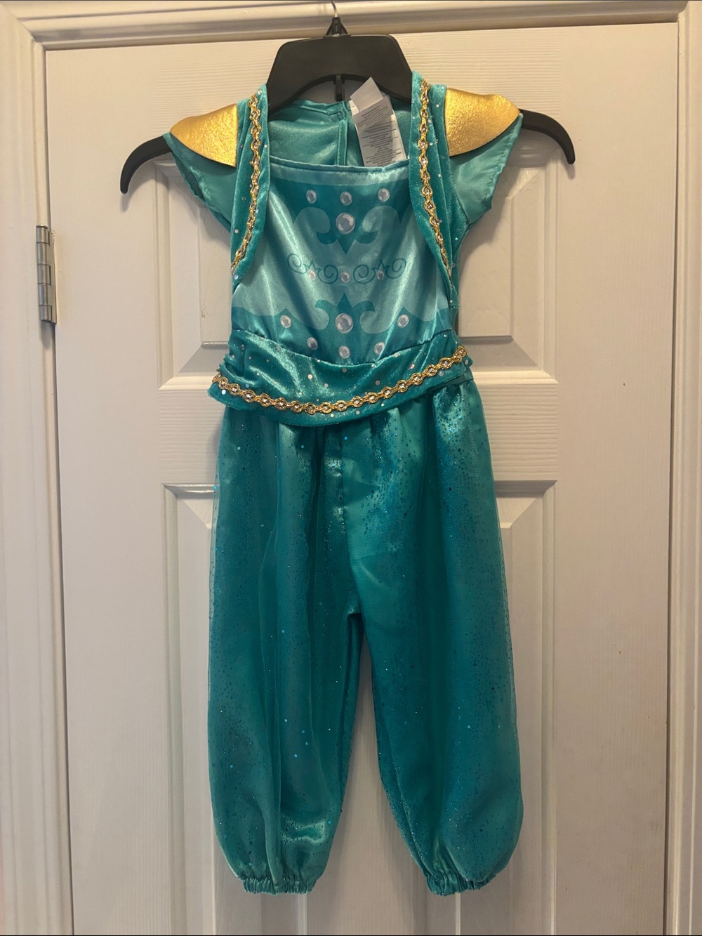 NWOT Nickelodeon  Shimmer and Shine Teal and Gold Princess Jumpsuit Costume